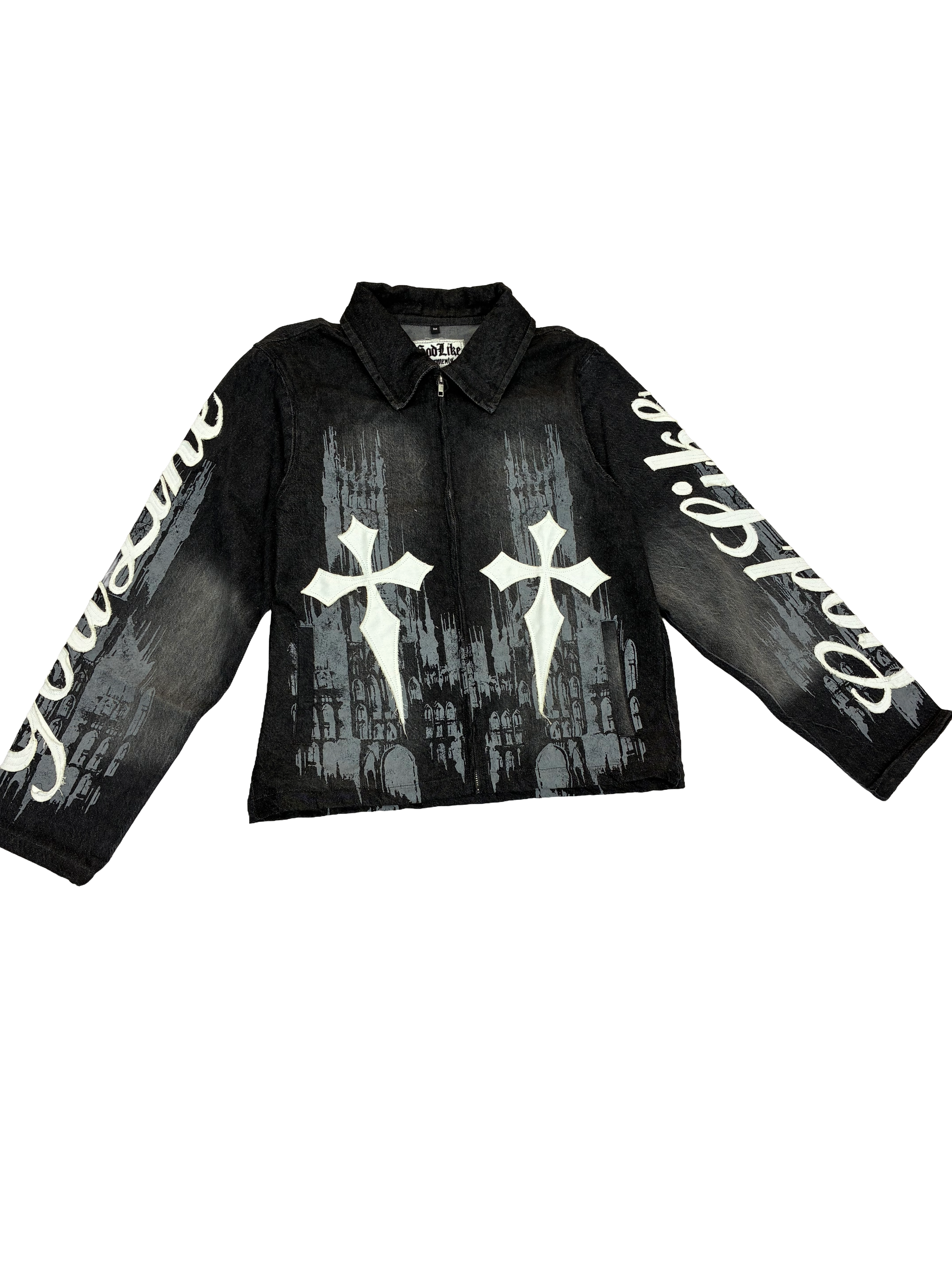 God Like Black Denim Works Men Jacket