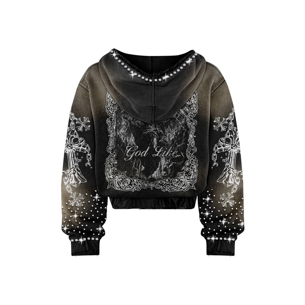 God Like Black Rimstone  Zip Up