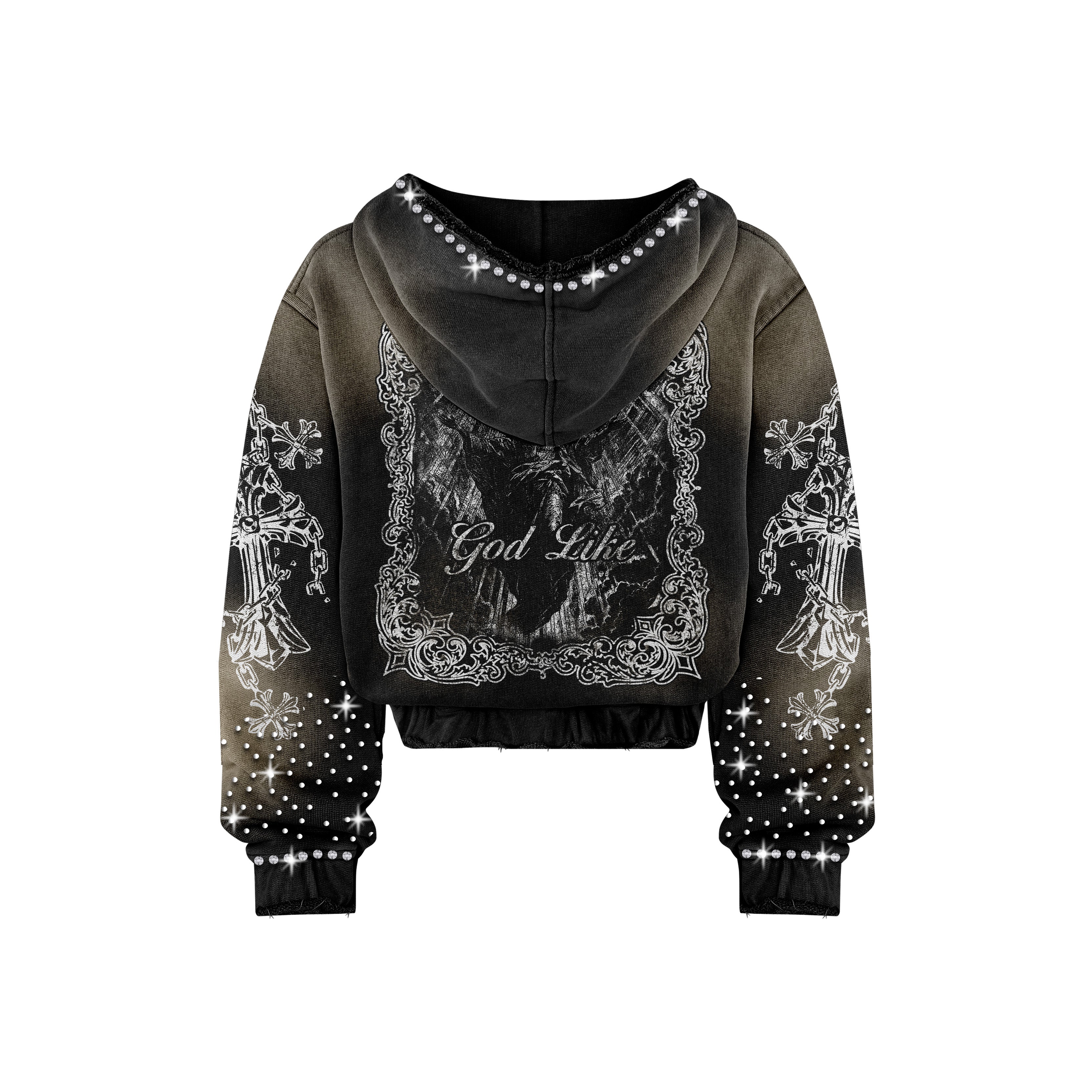 God Like Black Rimstone  Zip Up