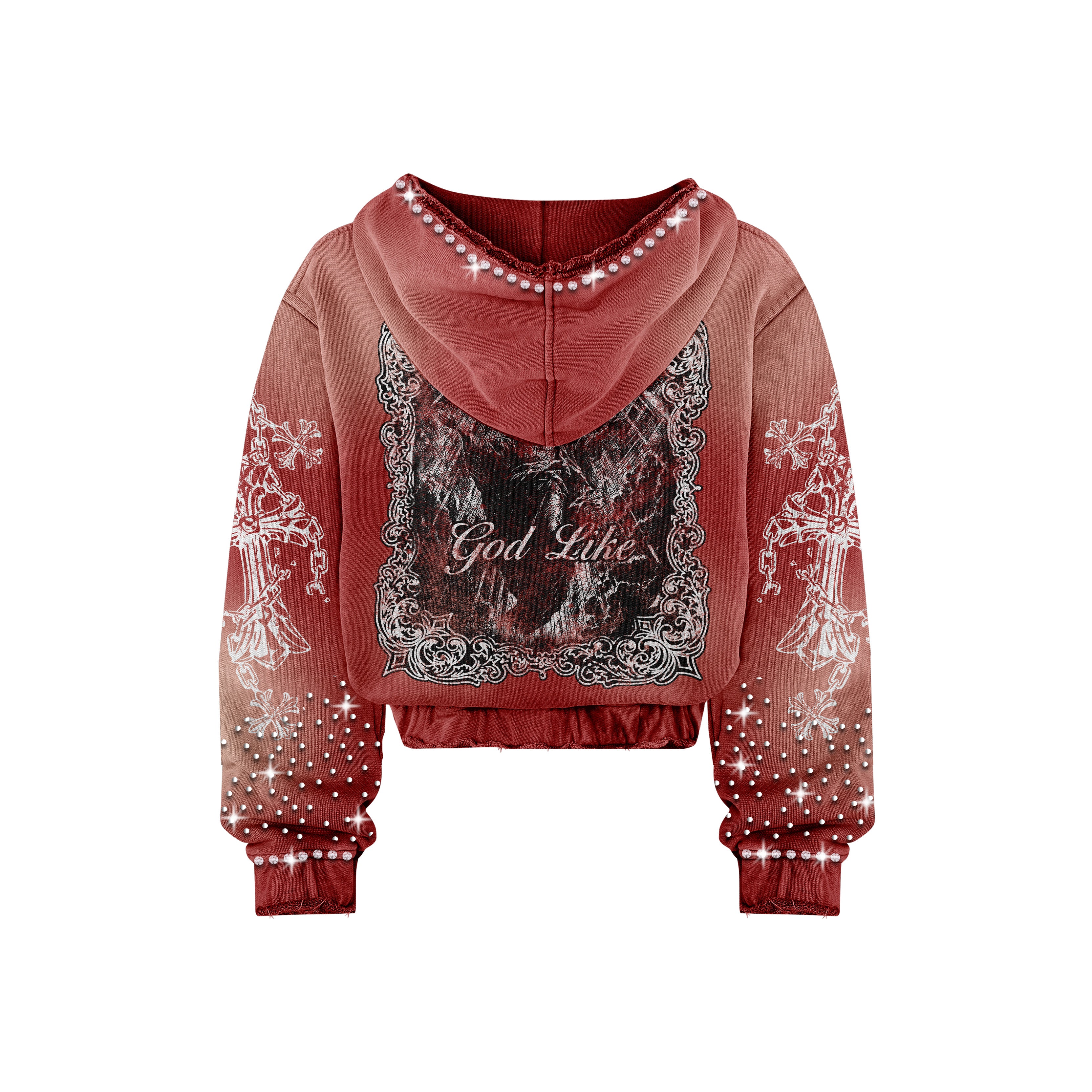 God Like Red Rimstone Zip Up
