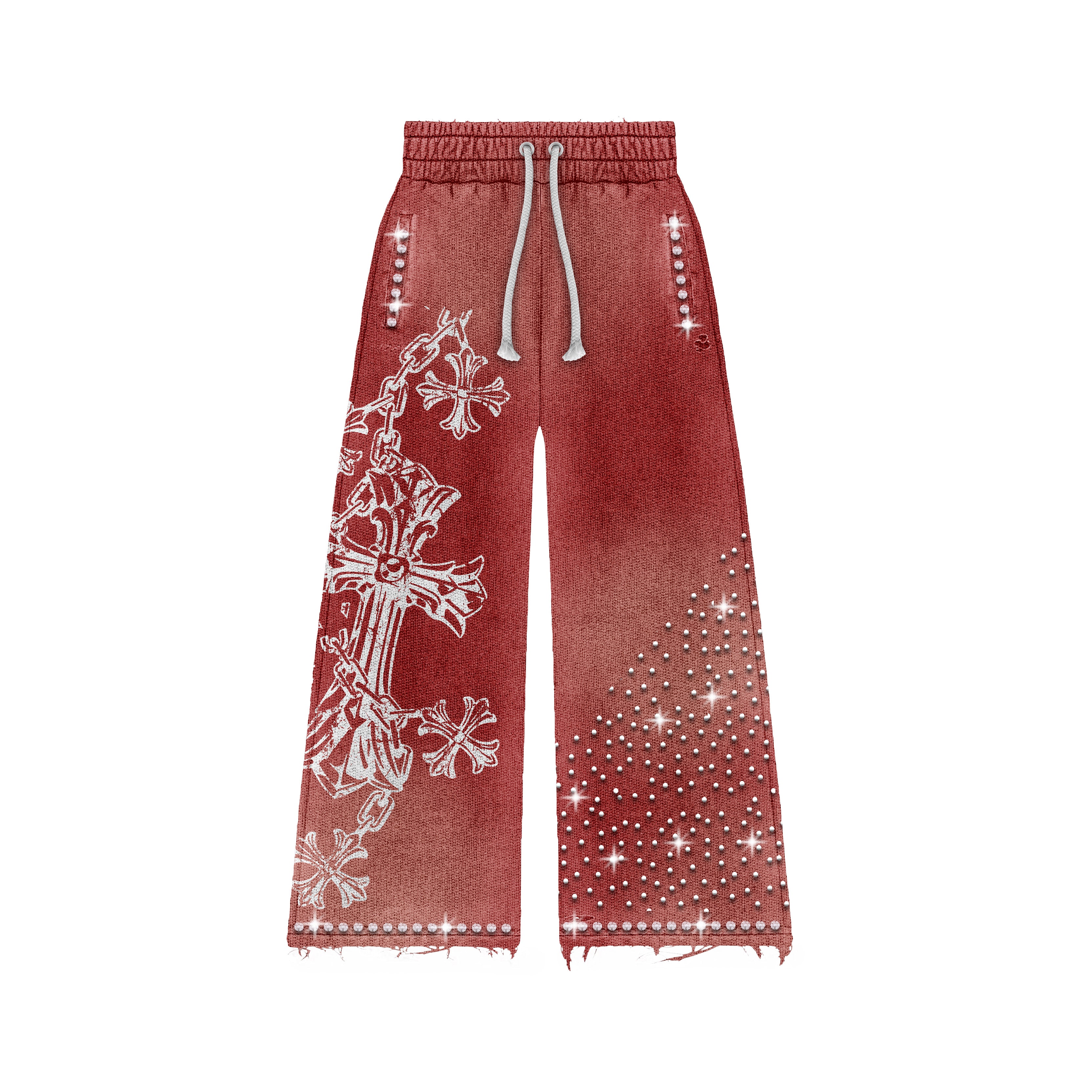 God Like Red Heavy Duty Baggy Sweatpants